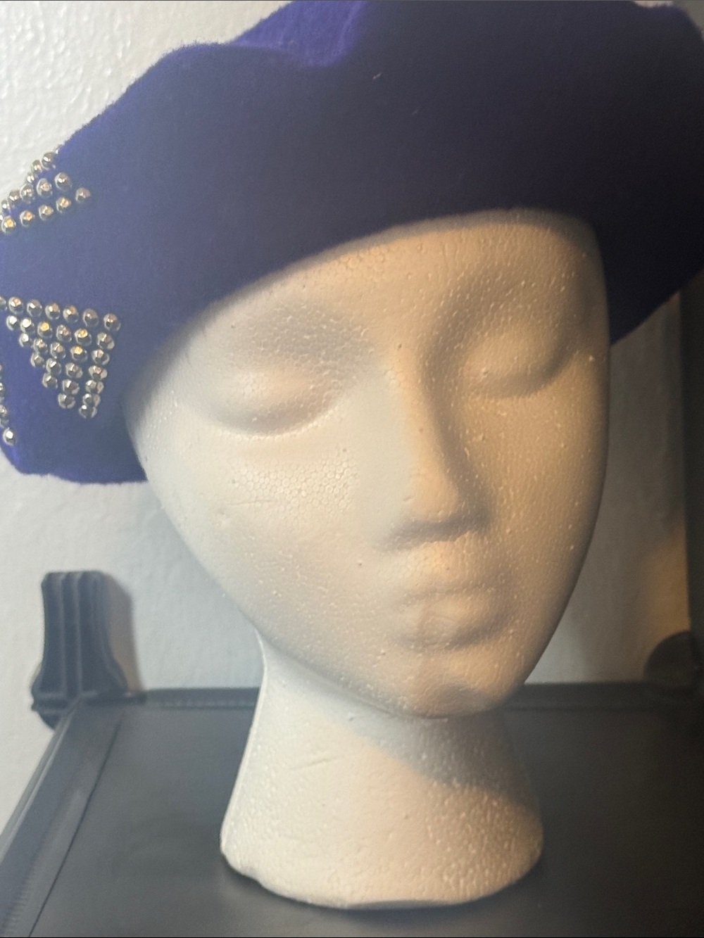 Michele Purple Studded Wool Beret
